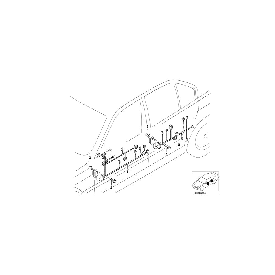 Genuine BMW 61129175866 E60 E61 Wiring Drivers Side (Inc. 528xi, 528i & 525d) | Duco Car Parts UK Car Parts