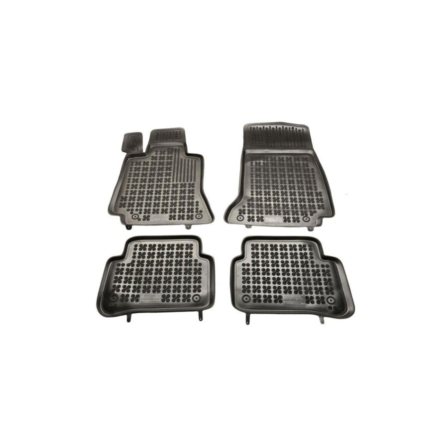 REZAW PLAST 201723 Floor mat set suitable for MERCEDES-BENZ E-Class Saloon (W213) Elastomer, Front and Rear, Black