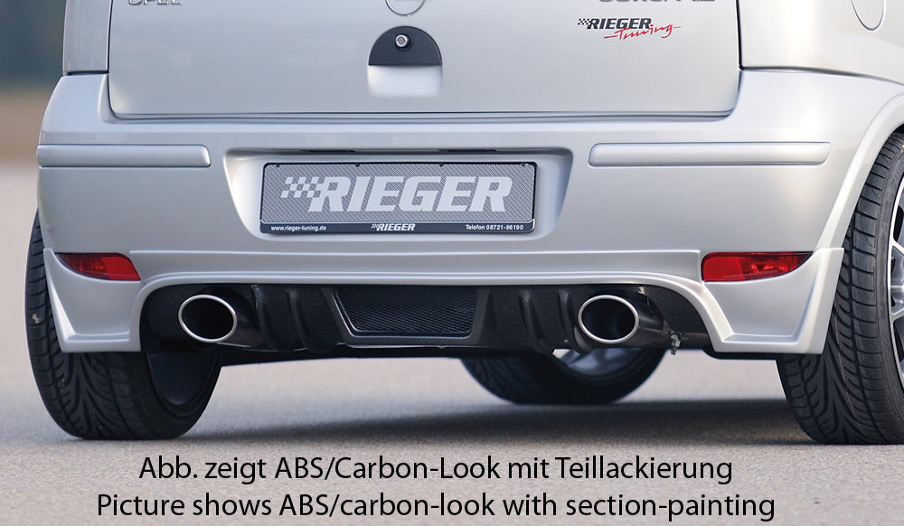Rieger 00099336 Opel Corsa C Rear Diffuser