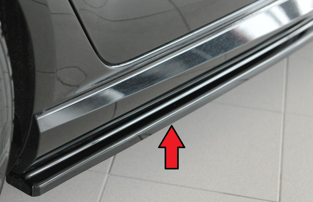 Rieger 00088233 Audi 8V RS3 Right Side Skirt Splitter - Glossy Black