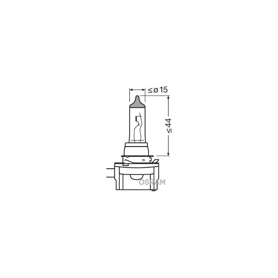 OSRAM ORIGINAL 64242 Bulb, spotlight H8B 12V 35W PGJY-1 3200K Halogen