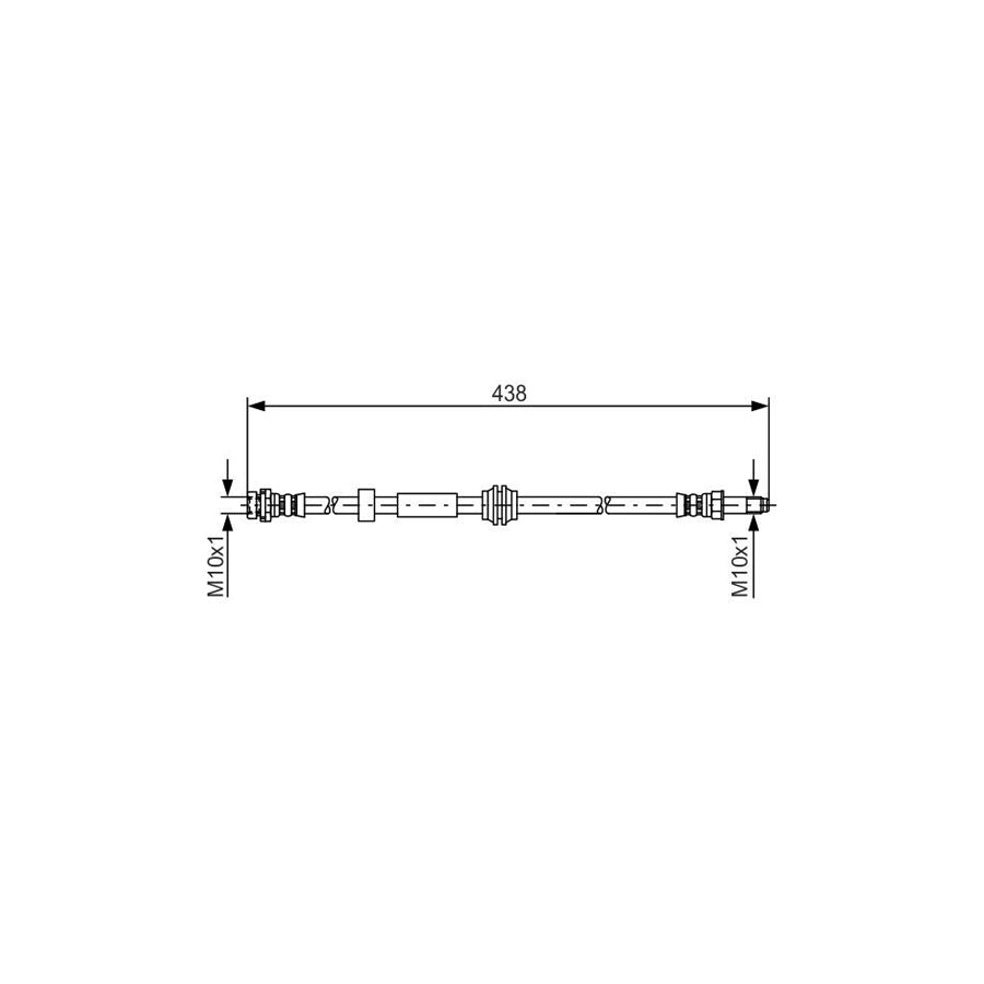 BOSCH 1 987 476 181 Brake Hose 396Mm M10X1