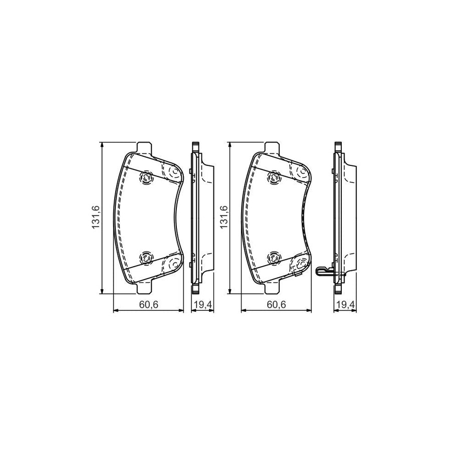 Bosch 0986Tb3156 Brake Pad Set For Kia Venga Yn Incl Wear Warning Contact With Acoustic Wear Warning With Integrated Wear Warning Contact With Bolts