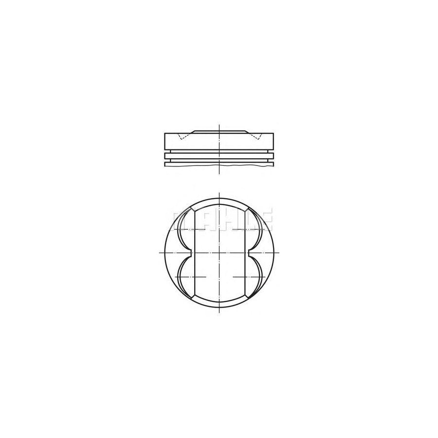MAHLE ORIGINAL 676 03 02 Piston 70,5 mm, with piston rings