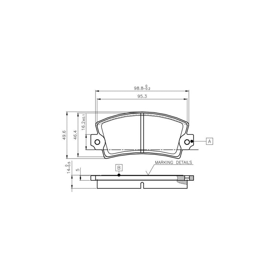 Bosch 0986Tb2477 Brake Pad Set For Renault 16 Excl Wear Warning Contact