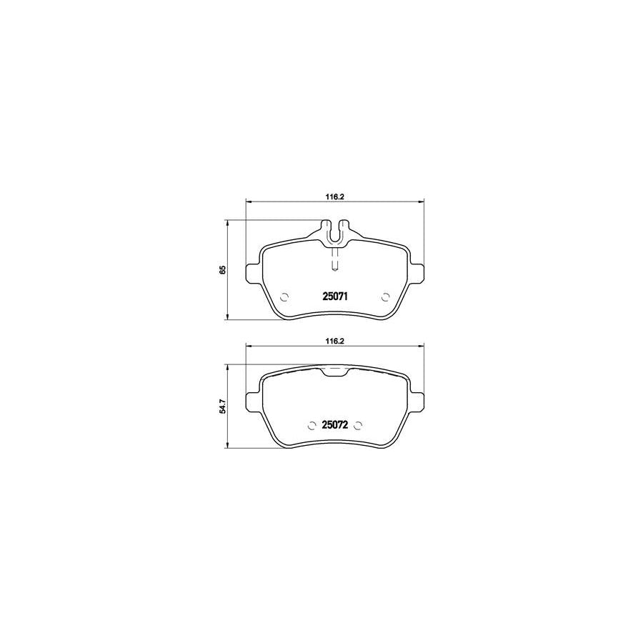 Brembo P 50 103 Brake Pad Set Suitable For Mercedes Benz Sl Convertible R231 Prepared For Wear Indicator With Brake Caliper Screws