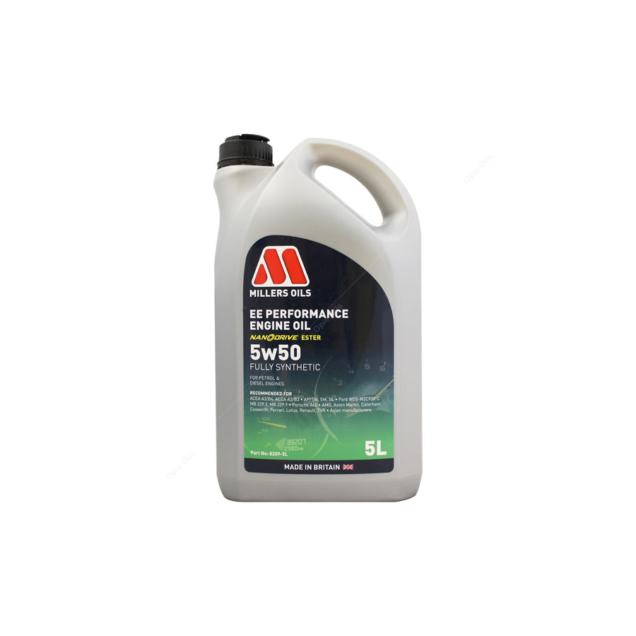 Millers Oils EE Performance 5w-50 Fully Synthetic Engine Oil 5l