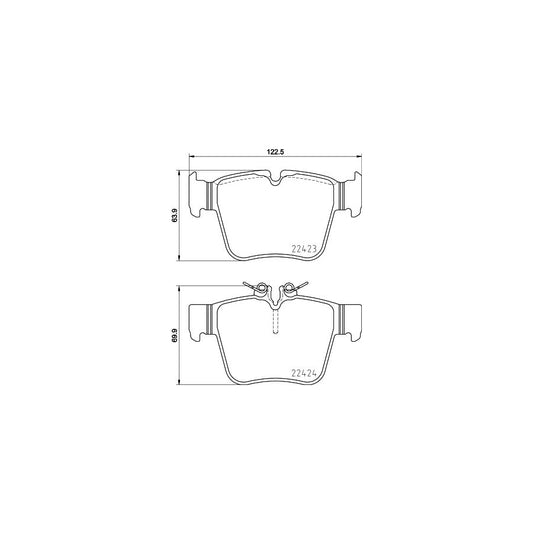 Hella 8DB 355 024 991 Brake Pad Set Prepared For Wear Indicator