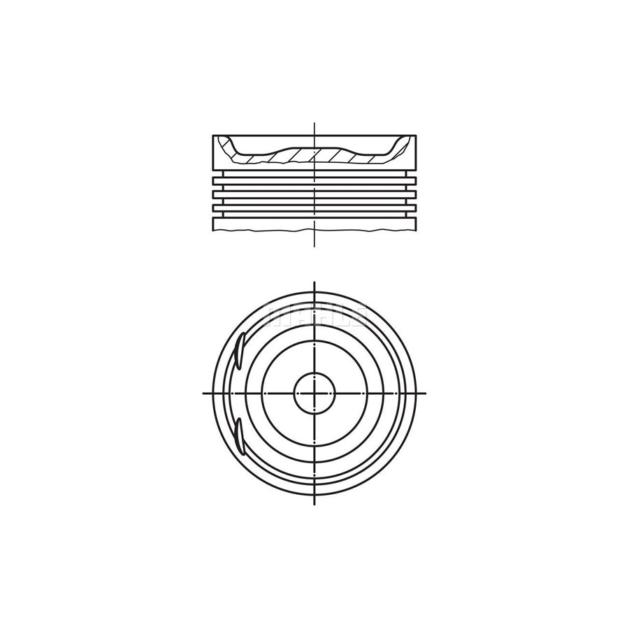 MAHLE ORIGINAL 012 20 00 Piston 86,0 mm, without cooling duct