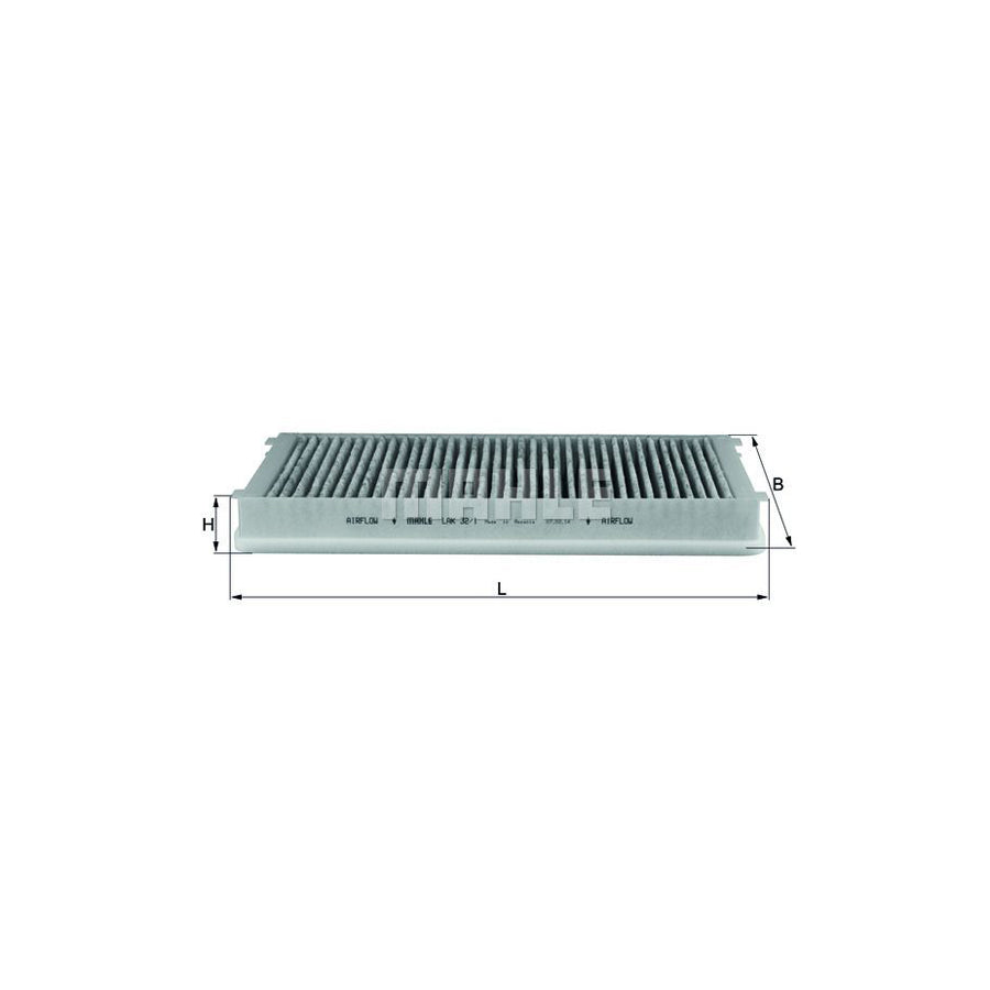 MAHLE ORIGINAL LAK 32/1 Pollen filter Activated Carbon Filter