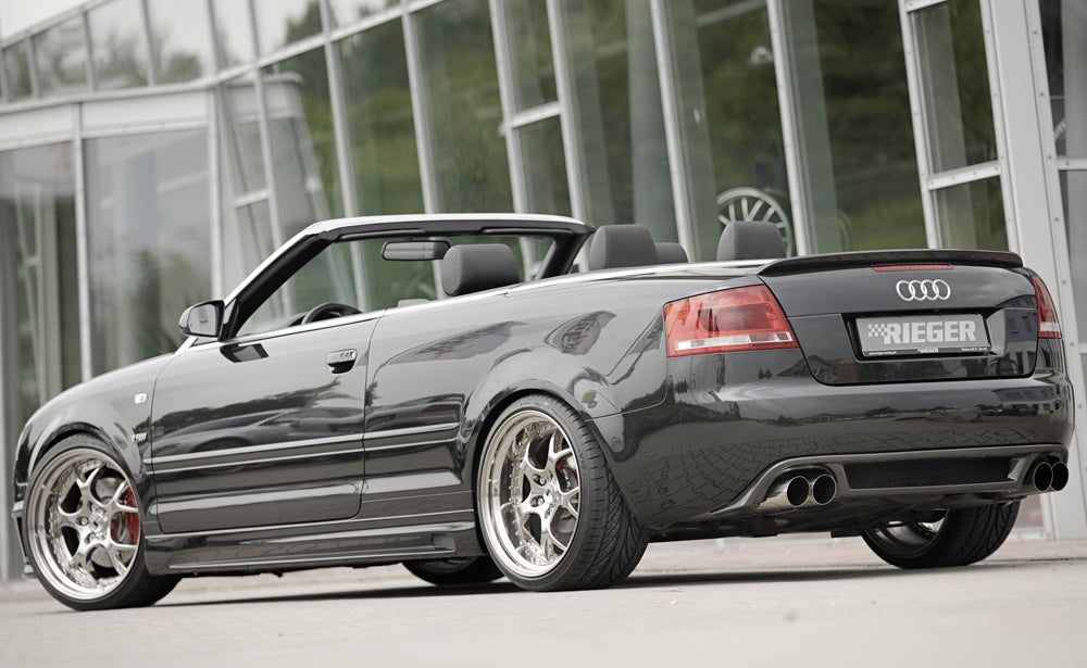 Rieger 00088077 Audi 8H A4 Rear Diffuser for Twin Tailpipe Left & Right - Glossy Black