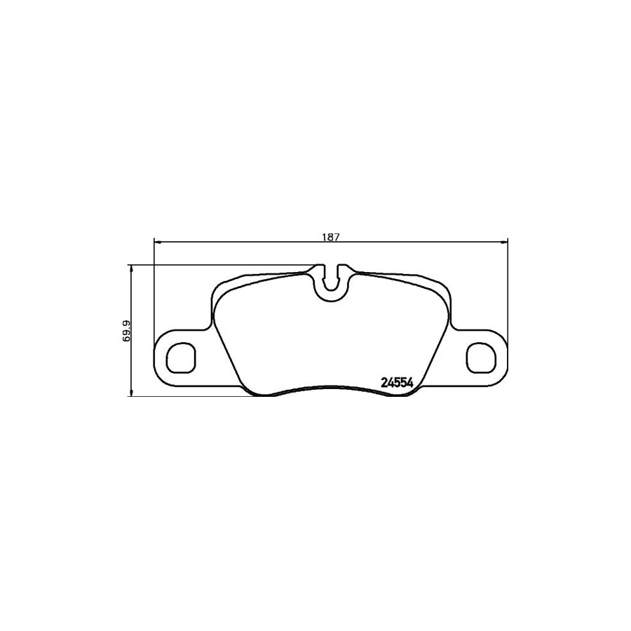 Hella 8DB 355 014 051 Brake Pad Set For Porsche Panamera Prepared For Wear Indicator