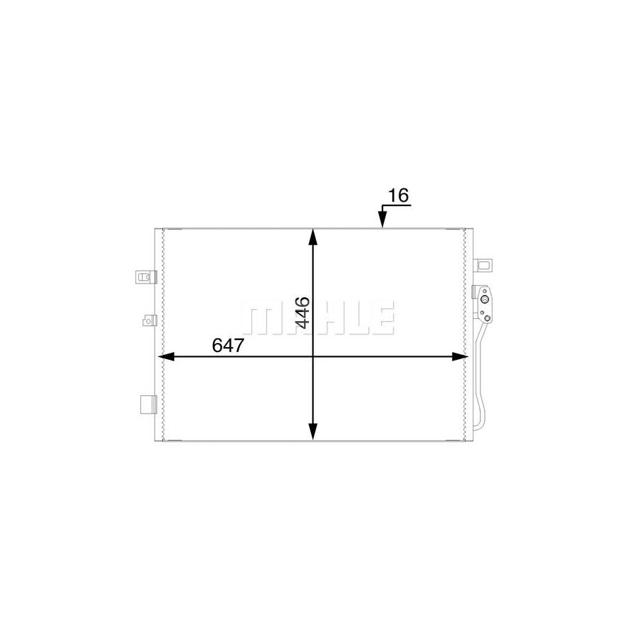 MAHLE ORIGINAL AC 46 000S Air conditioning condenser without dryer