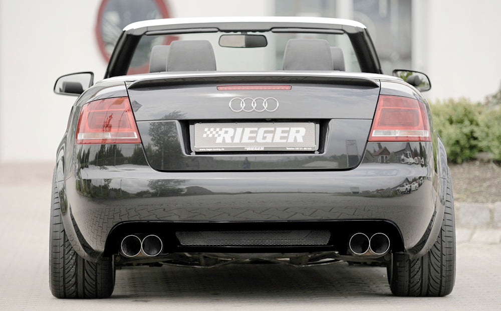 Rieger 00088077 Audi 8H A4 Rear Diffuser for Twin Tailpipe Left & Right - Glossy Black