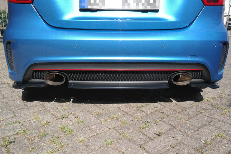 Maxton Design ME-A-176-AMGLINE-RD1T Central Rear Splitter (without vertical bars) Mercedes Benz A-Class W176 AMG-Line (Pre-Facelift) | Duco Car Parts UK Car Parts