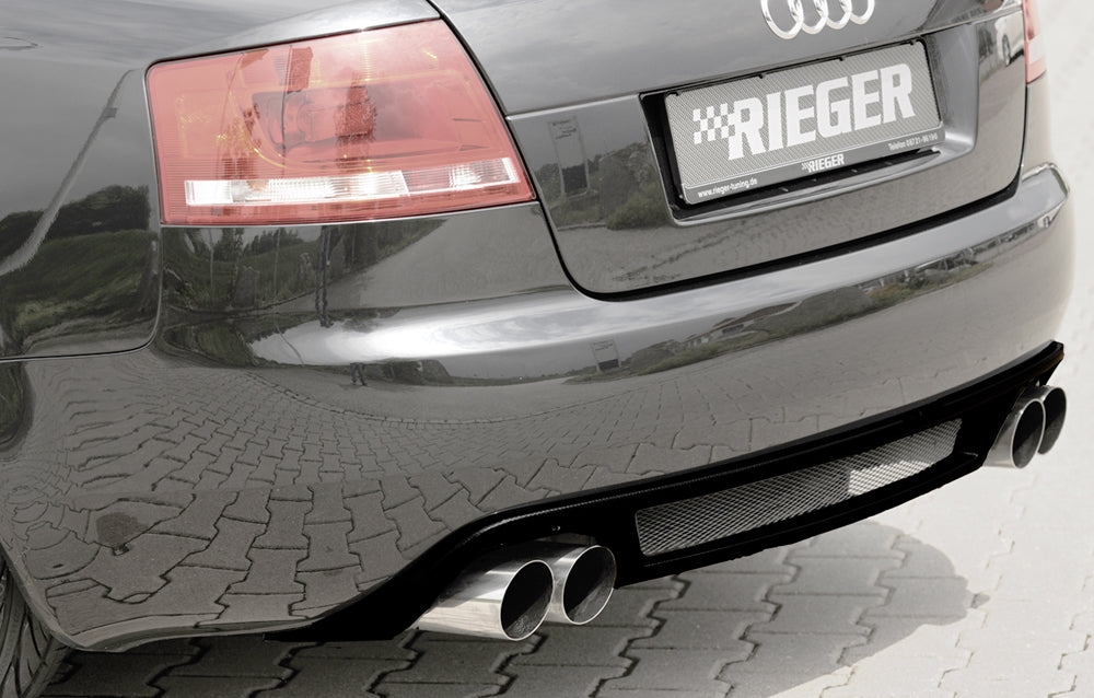 Rieger 00088077 Audi 8H A4 Rear Diffuser for Twin Tailpipe Left & Right - Glossy Black