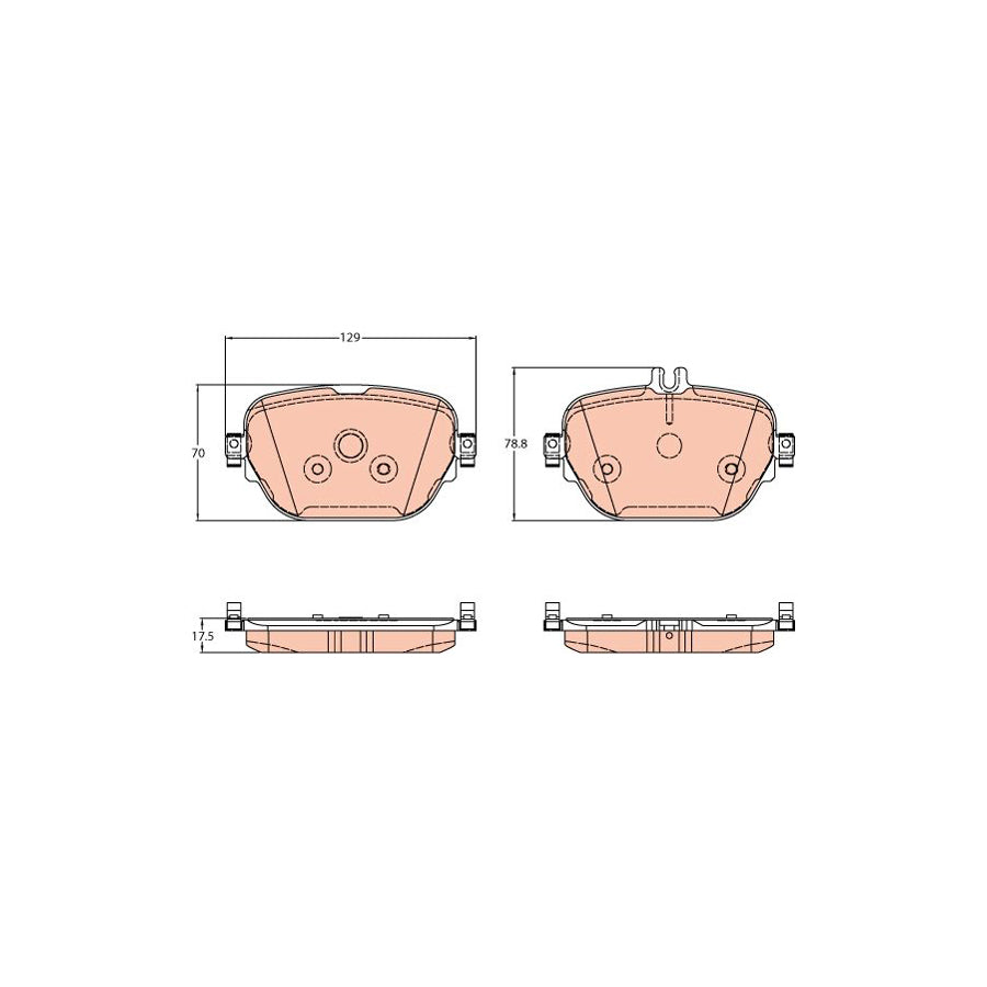TRW Gdb2191 Brake Pad Set Prepared For Wear Indicator