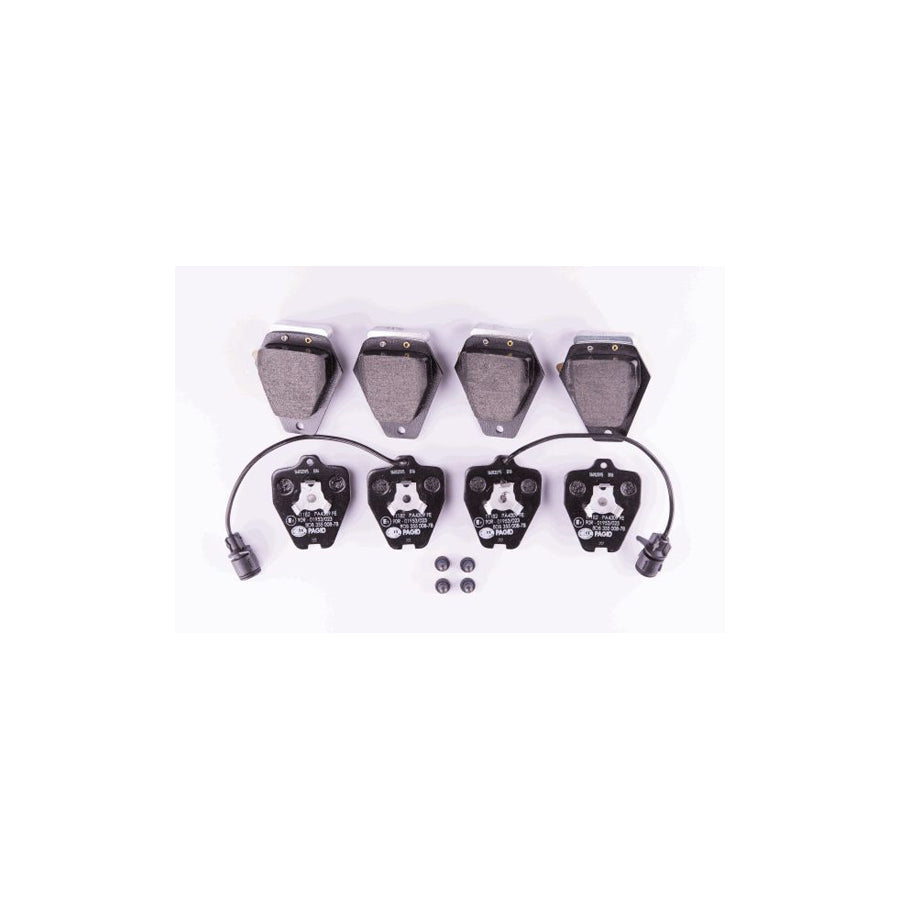 Hella 8DB 355 008 781 Brake Pad Set With Integrated Wear Warning Contact With Brake Caliper Screws With Counterweights