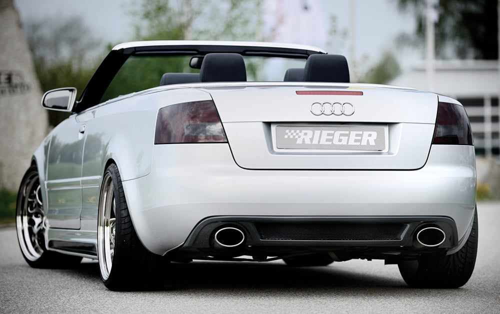 Rieger 00088076 Audi 8H A4 Rear Diffuser for Sport Tailpipe Left & Right - Glossy Black