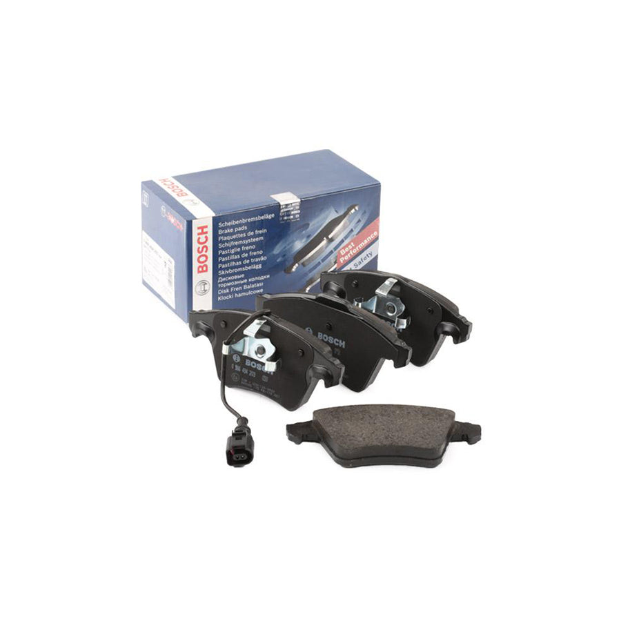 Bosch 0986494203 Brake Pad Set Incl Wear Warning Contact With Anti Squeak Plate With Mounting Manual BP1114