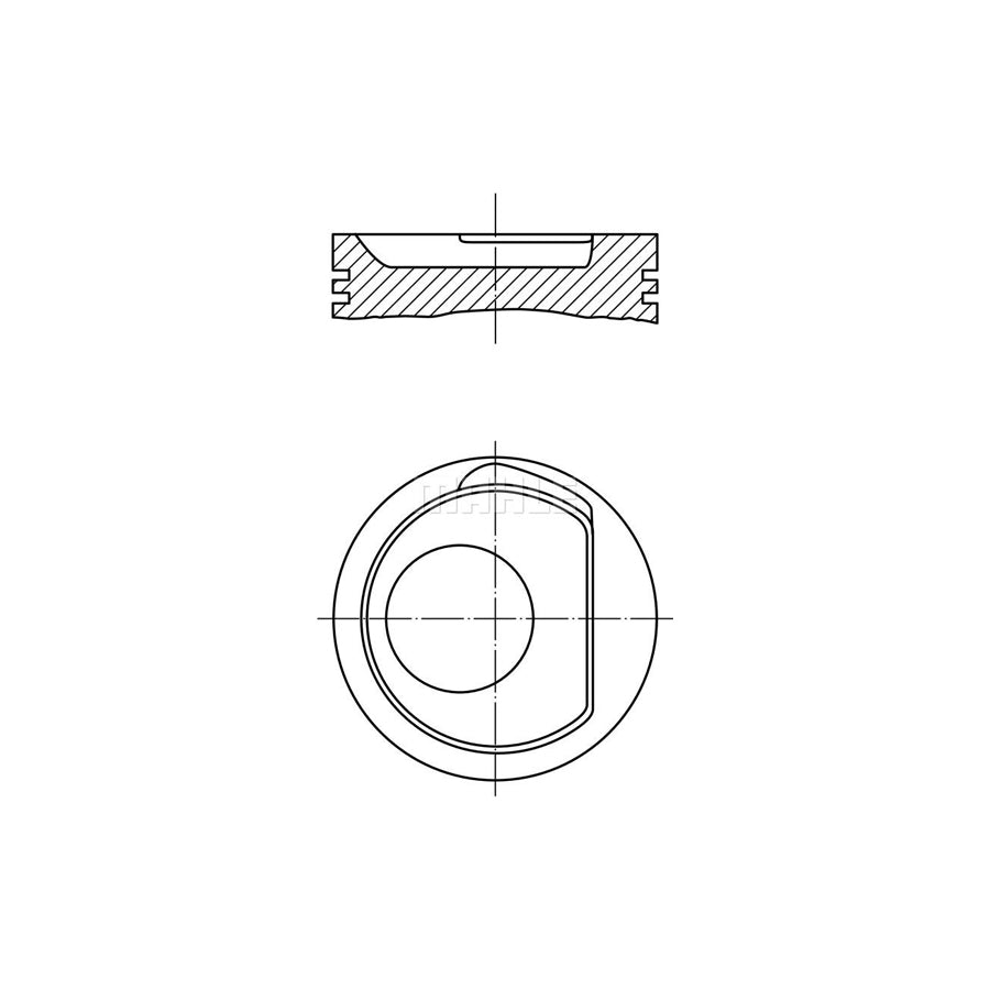 MAHLE ORIGINAL 030 51 02 Piston for VW Polo III Hatchback (6N1) 75,51 mm, without cooling duct