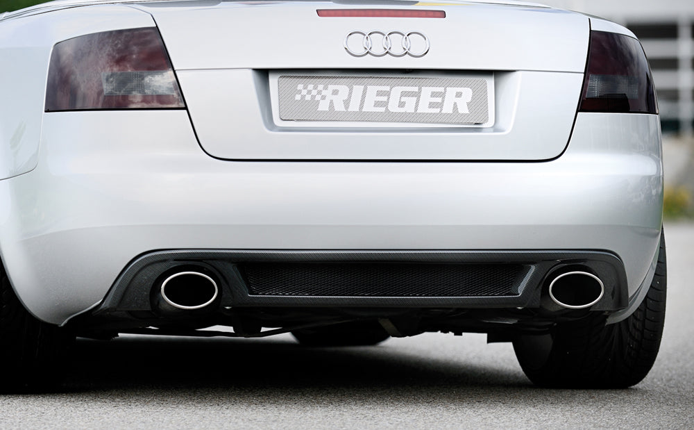 Rieger 00088076 Audi 8H A4 Rear Diffuser for Sport Tailpipe Left & Right - Glossy Black