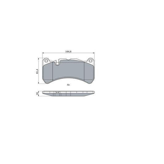Bosch 0986494965 Brake Pad Set BP1816