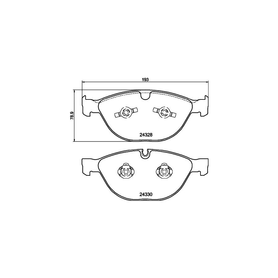 Hella 8DB 355 012 521 Brake Pad Set Prepared For Wear Indicator