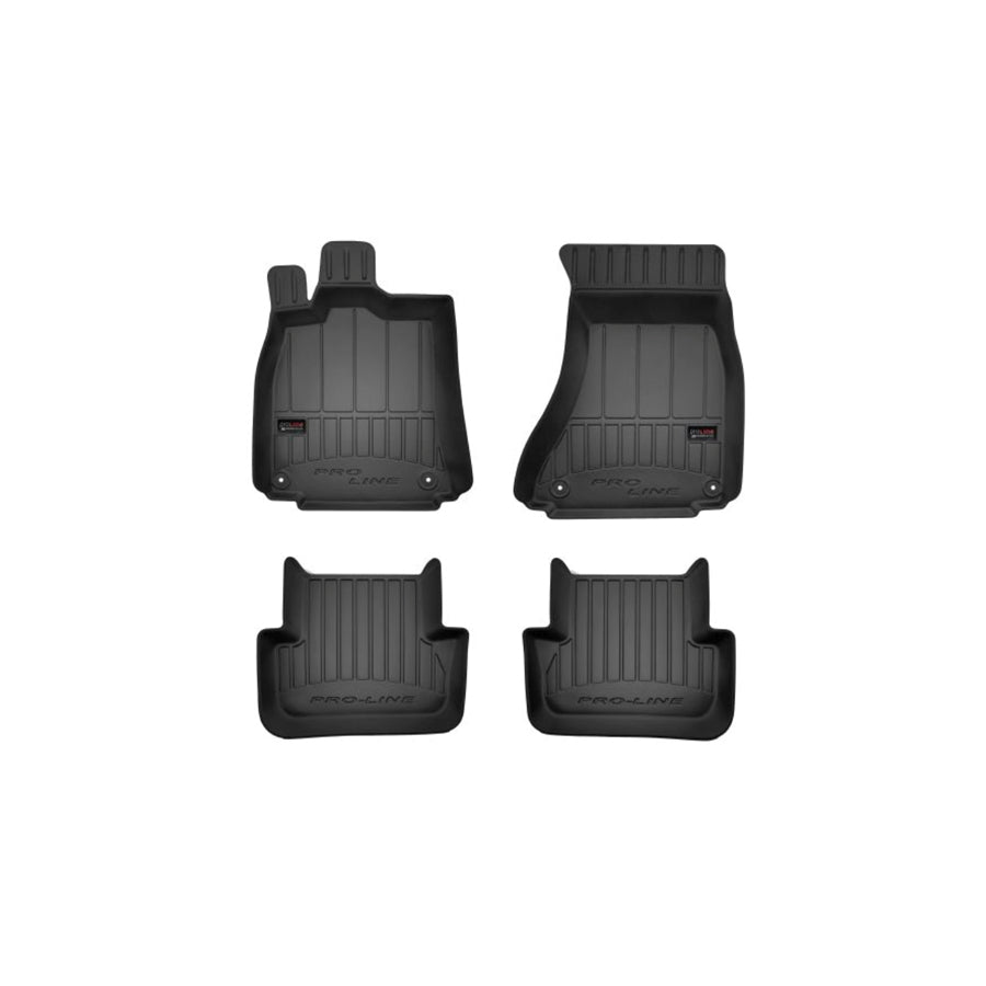FROGUM Tailored 3D407114 Floor mat set for AUDI A4 Elastomer, Front and Rear, Quantity: 4, Black, (LHD)