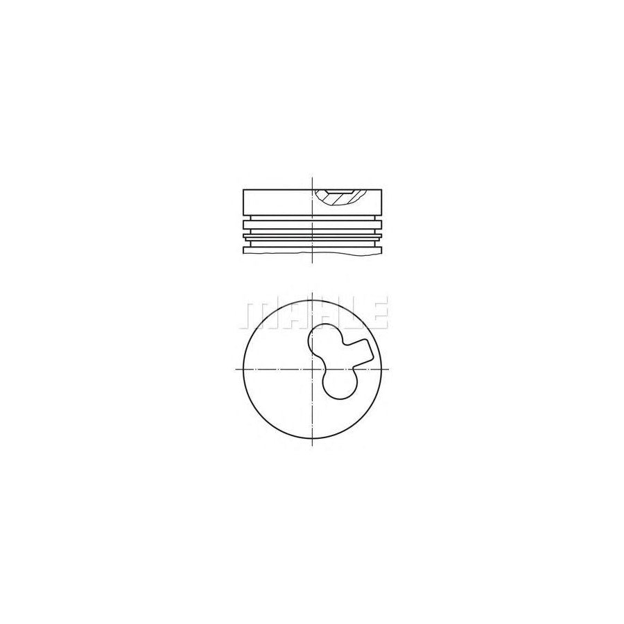 MAHLE ORIGINAL 607 19 00 Piston 86 mm, with piston rings