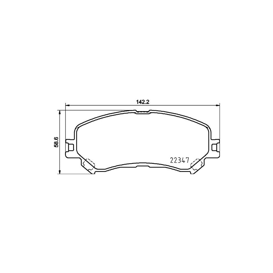 Hella 8DB 355 025 081 Brake Pad Set Prepared For Wear Indicator