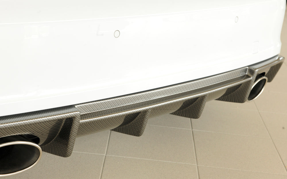 Rieger 00099357 Audi 8V Rear Diffuser for Sport Tailpipe Left & Right (A3 & S3) - Carbon-Look
