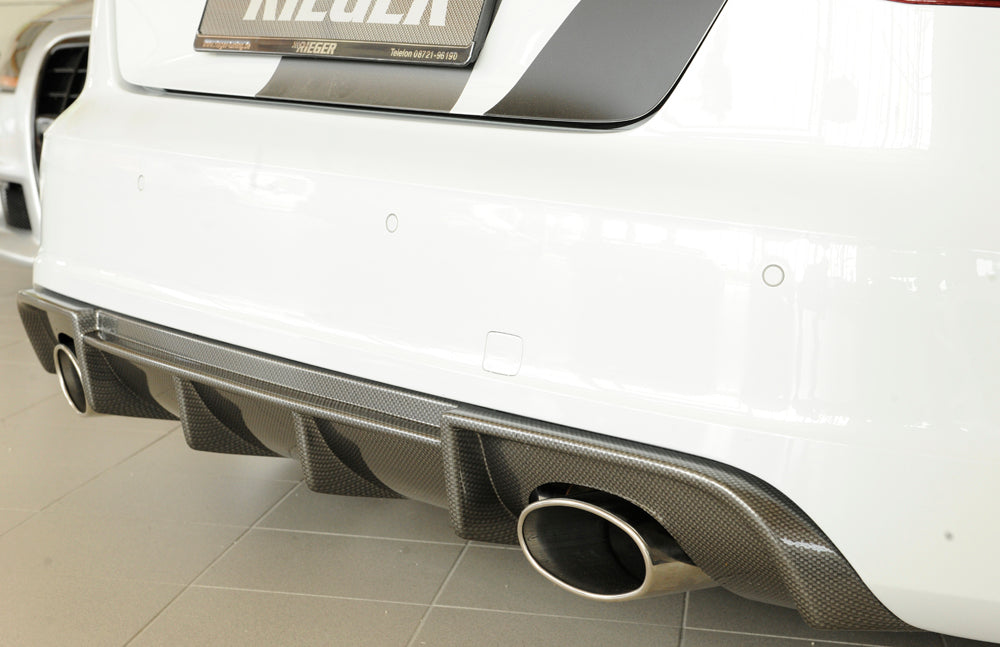 Rieger 00099357 Audi 8V Rear Diffuser for Sport Tailpipe Left & Right (A3 & S3) - Carbon-Look