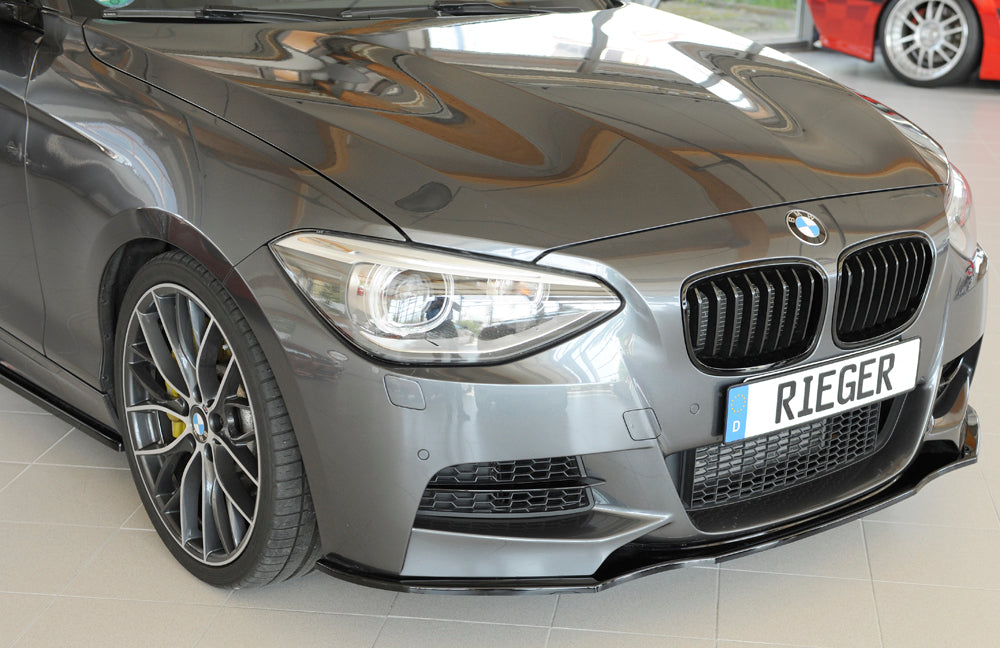 Rieger 00088081 BMW 1 Series F20 F21 Front Splitter - Glossy Black