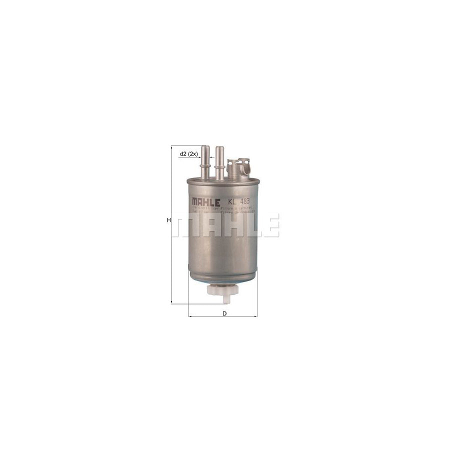 MAHLE ORIGINAL KL 483 Fuel filter In-Line Filter