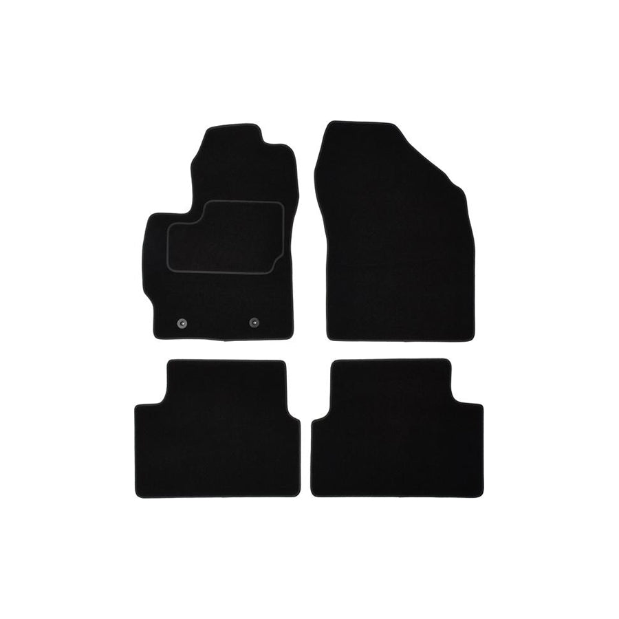 CUSTOPOL Tailored TOY10S Floor mat set for TOYOTA Auris Hatchback (E15) Textile, Front and Rear, Quantity: 4, Grey