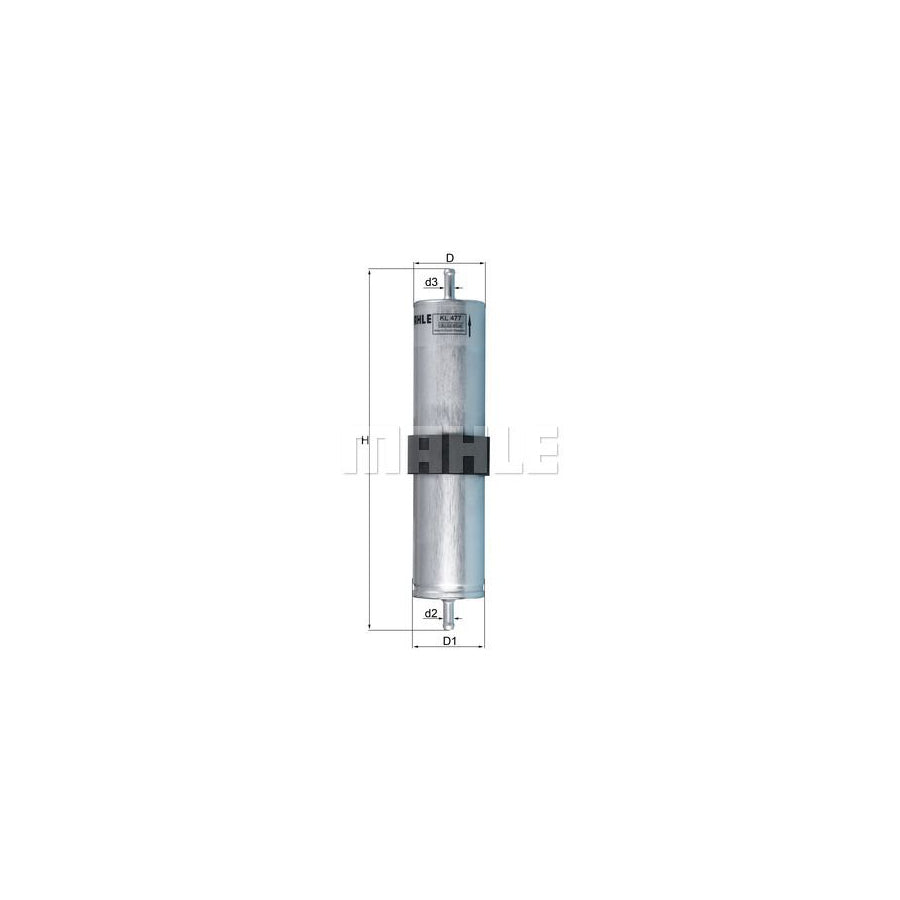 MAHLE ORIGINAL KL 477 Fuel filter for MINI Hatchback (R50, R53) In-Line Filter