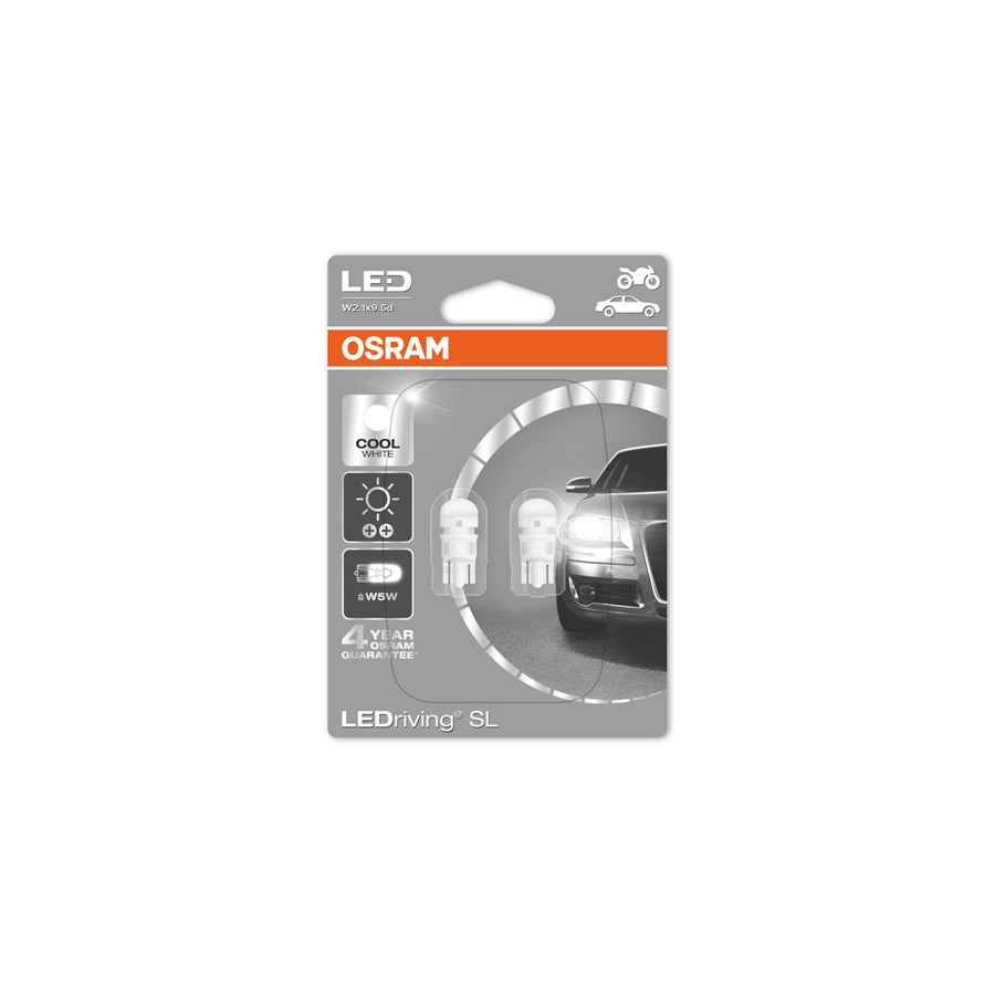 Osram 501 Cool White LED Replacement Bulbs (Pair)