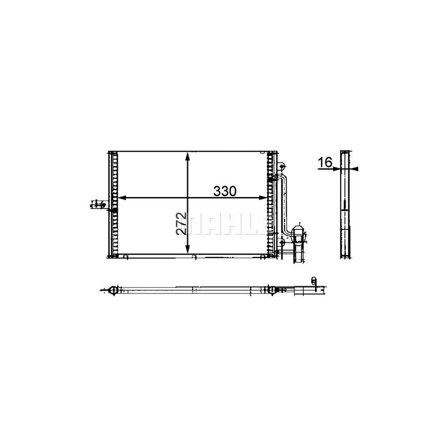 MAHLE ORIGINAL AC 317 000P Air conditioning condenser without dryer