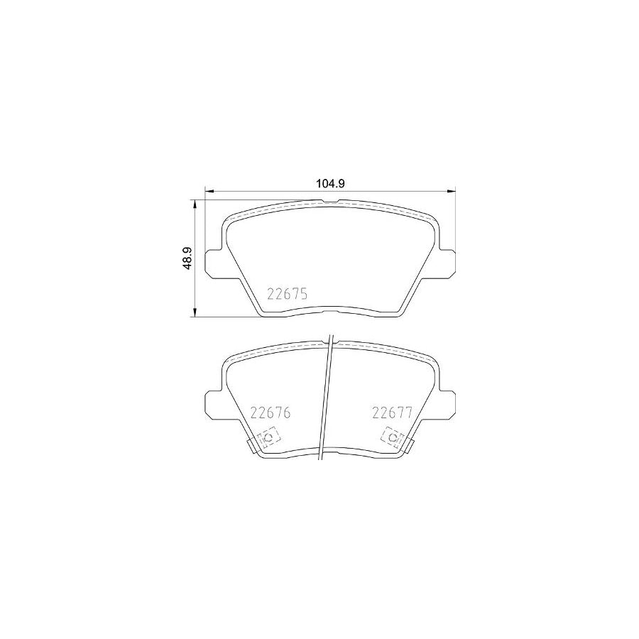 Brembo P 30 109 Brake Pad Set With Acoustic Wear Warning