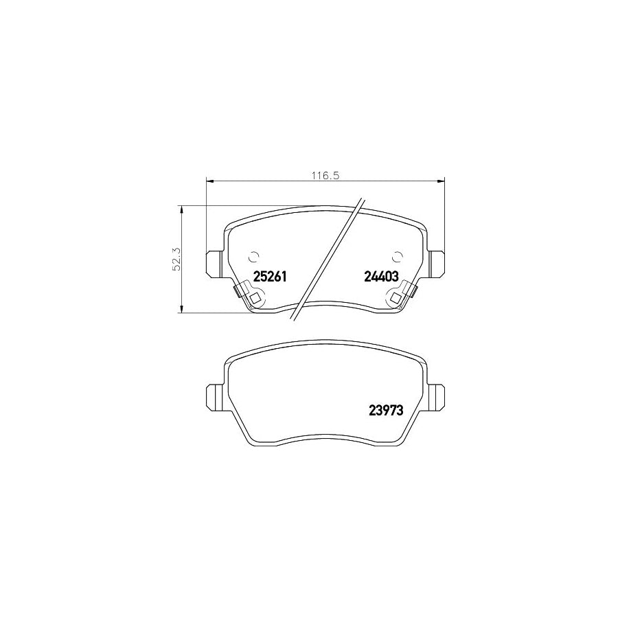 Hella 8DB 355 015 981 Brake Pad Set With Acoustic Wear Warning