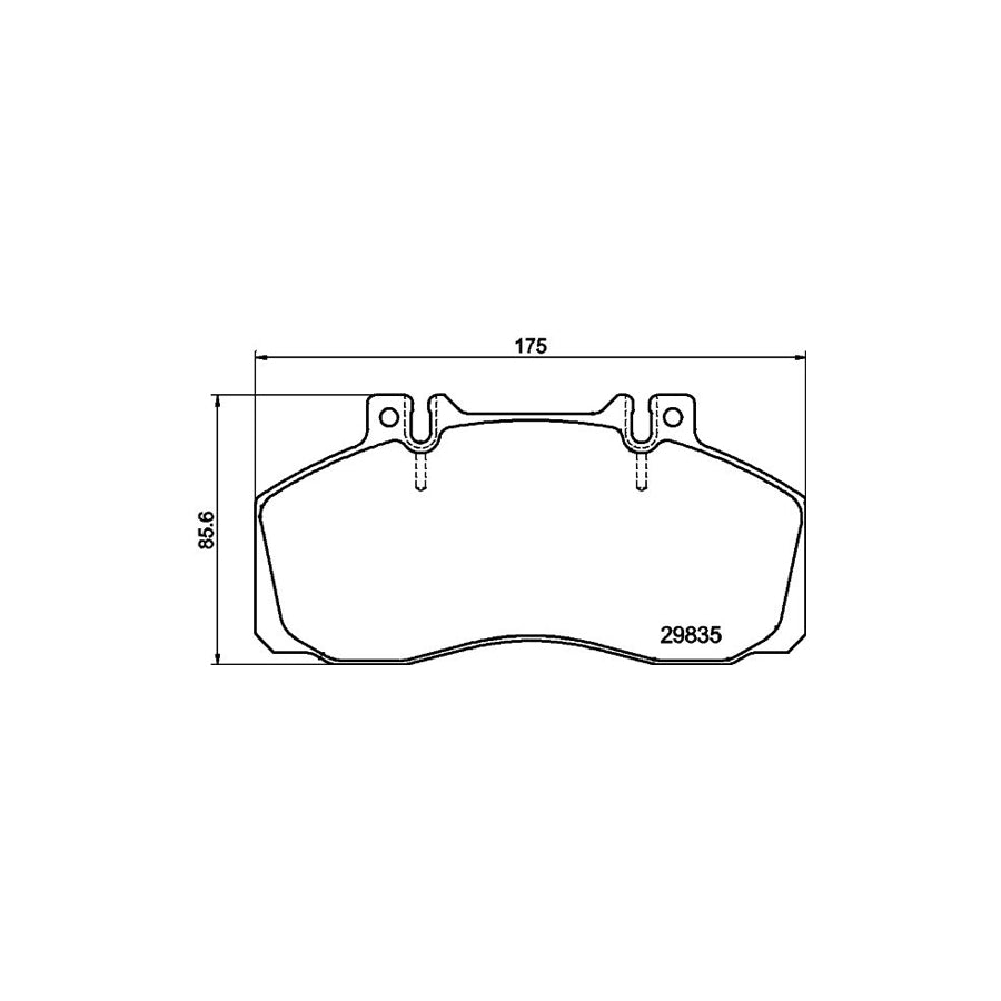 Hella 8DB 355 005 311 Brake Pad Set Prepared For Wear Indicator