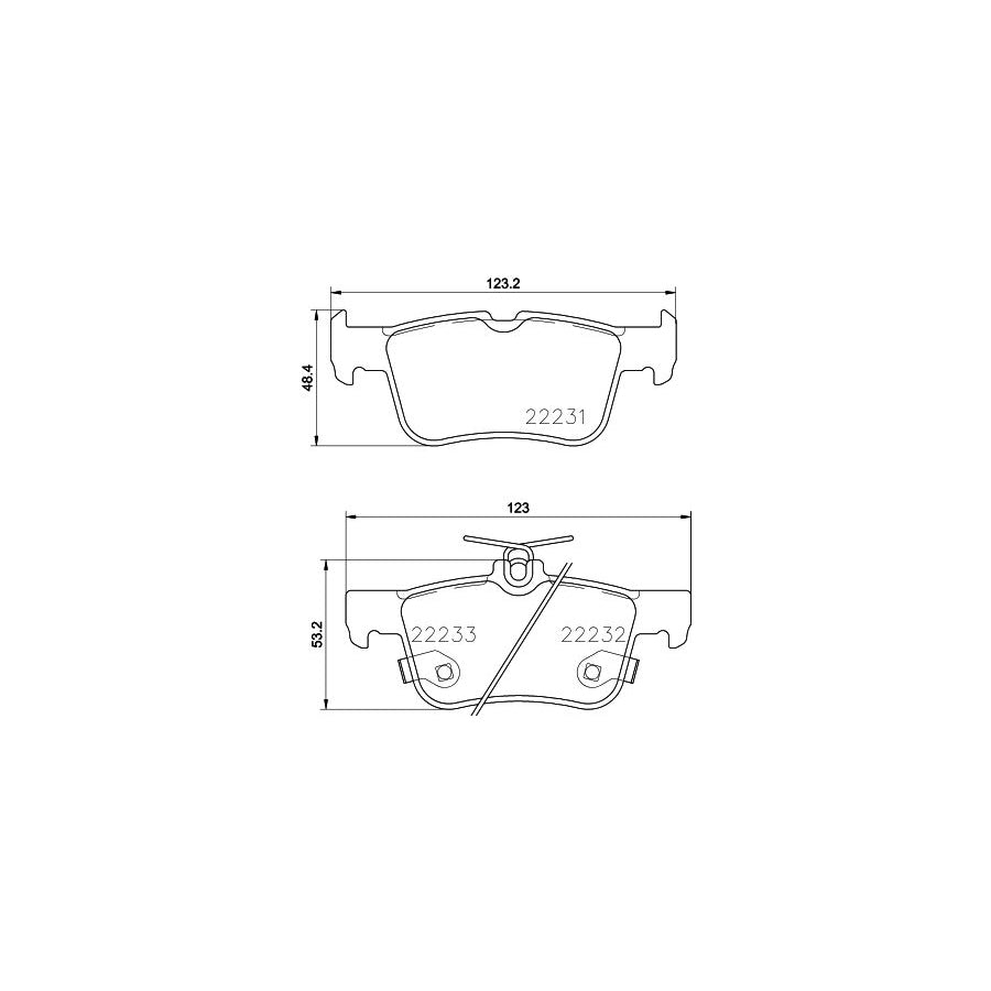 Hella 8DB 355 023 301 Brake Pad Set With Acoustic Wear Warning