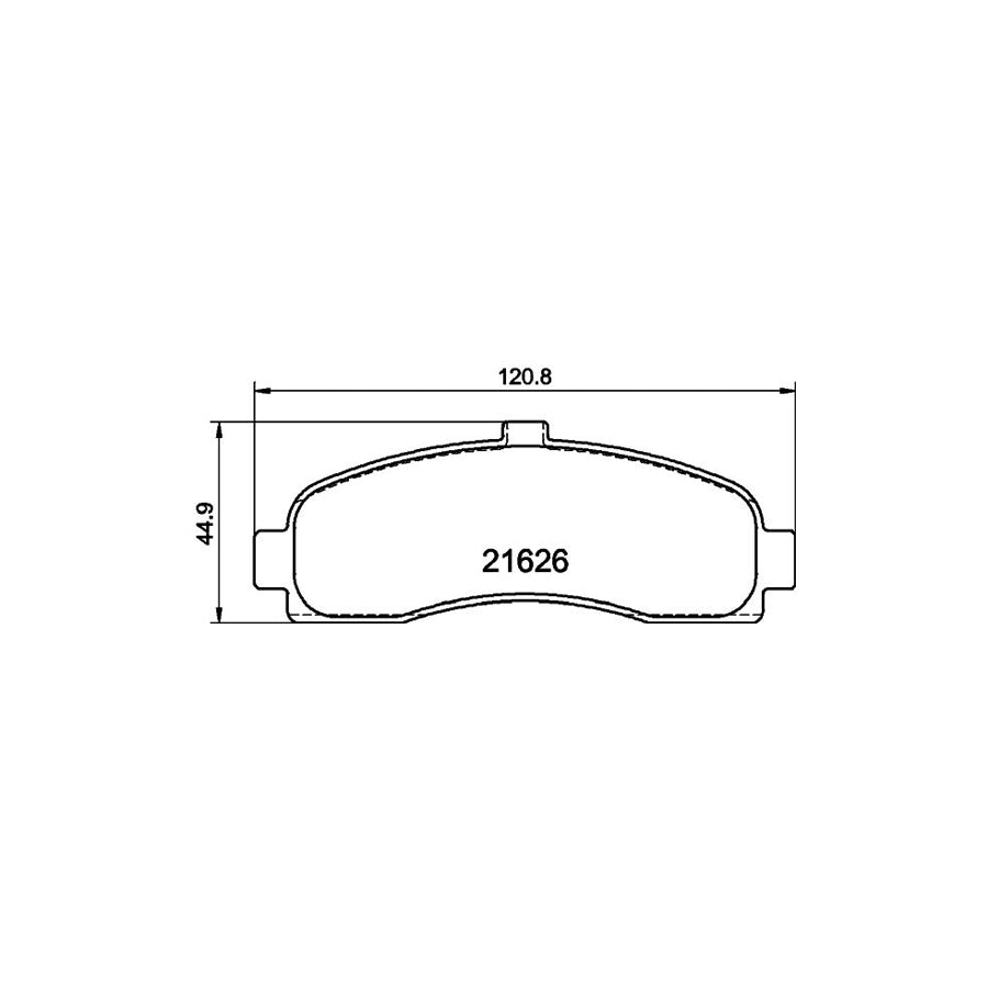 Hella 8DB 355 016 501 Brake Pad Set Not Prepared For Wear Indicator
