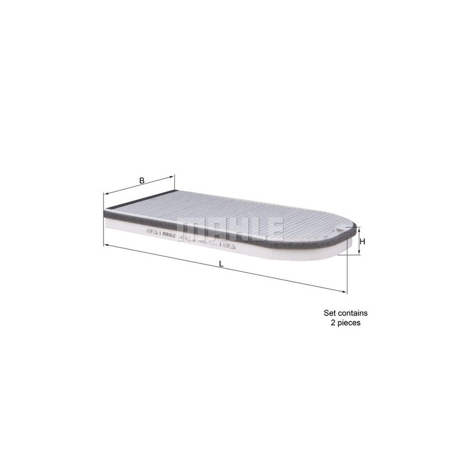 MAHLE ORIGINAL LAK 613/S Pollen filter Activated Carbon Filter
