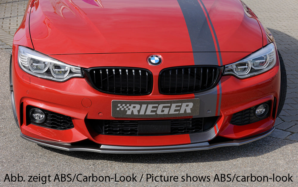 Rieger 00088086 BMW 4 Series F32 F33 F36 Front Splitter - Glossy Black