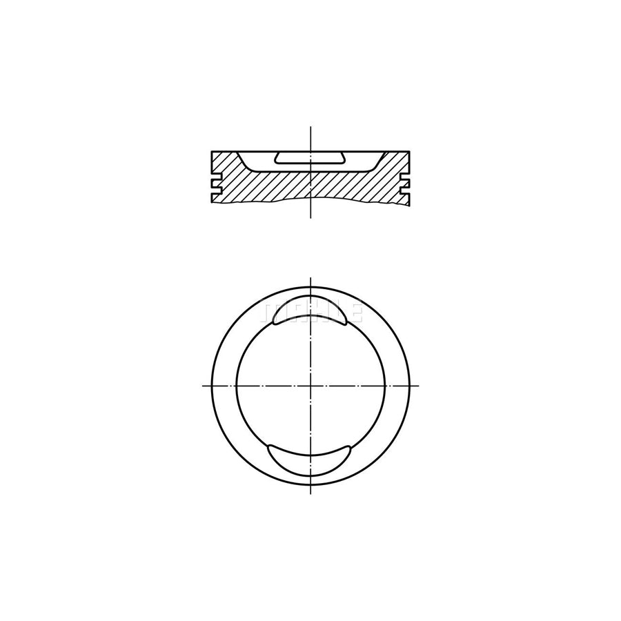 MAHLE ORIGINAL 009 41 00 Piston 70,8 mm, without cooling duct