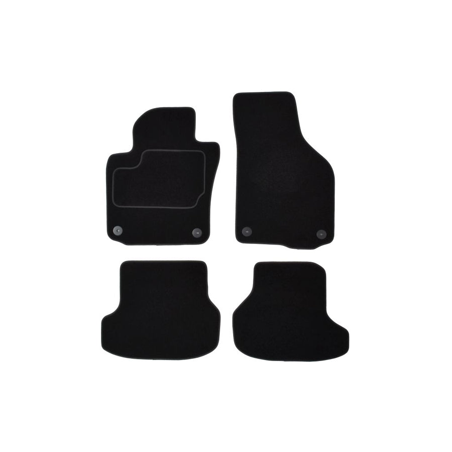 MAMMOOTH A041 VW195 PRM 01 Floor mat set for VW Golf VI Convertible (517) Textile, Front and Rear, Quantity: 4, Black