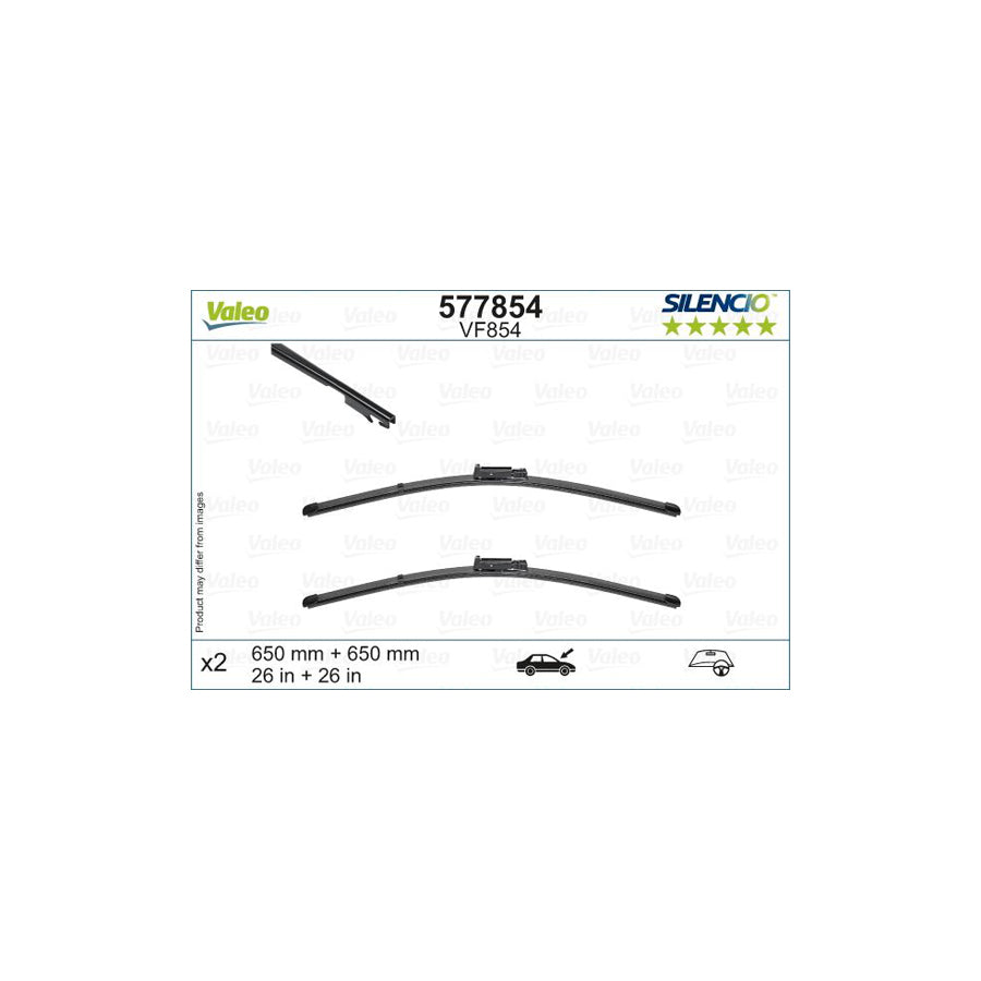 Valeo Silencio Flat Blade Set 577854 Wiper Blade | Duco Car Parts UK Car Parts