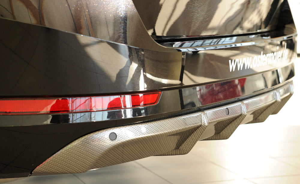 Rieger 00099364 Skoda 3T 3V Superb III Rear Diffuser - Carbon-Look